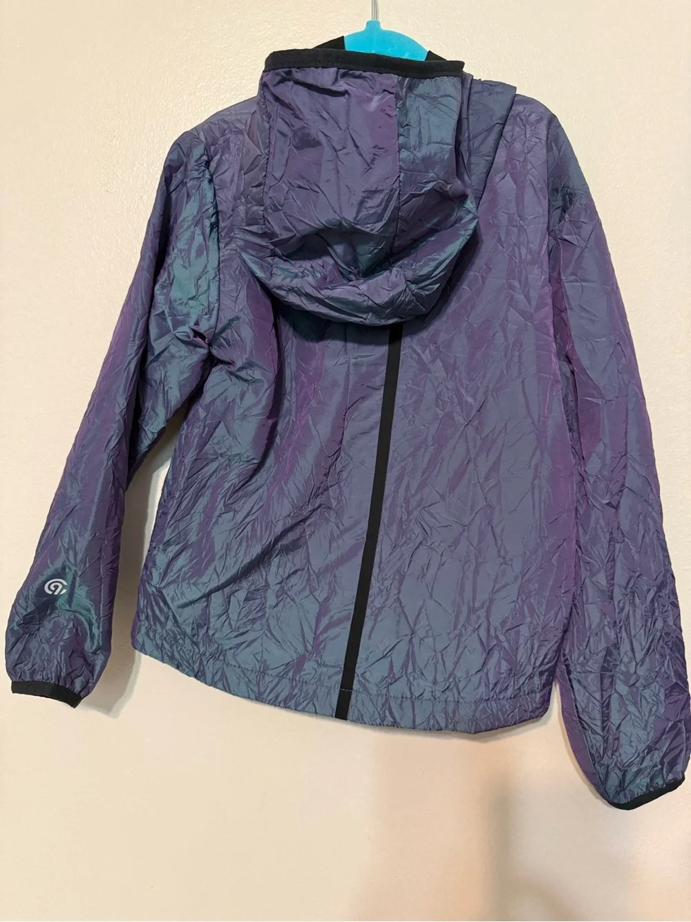 Champion Iridescent Purple Teal Windbreaker Jacket